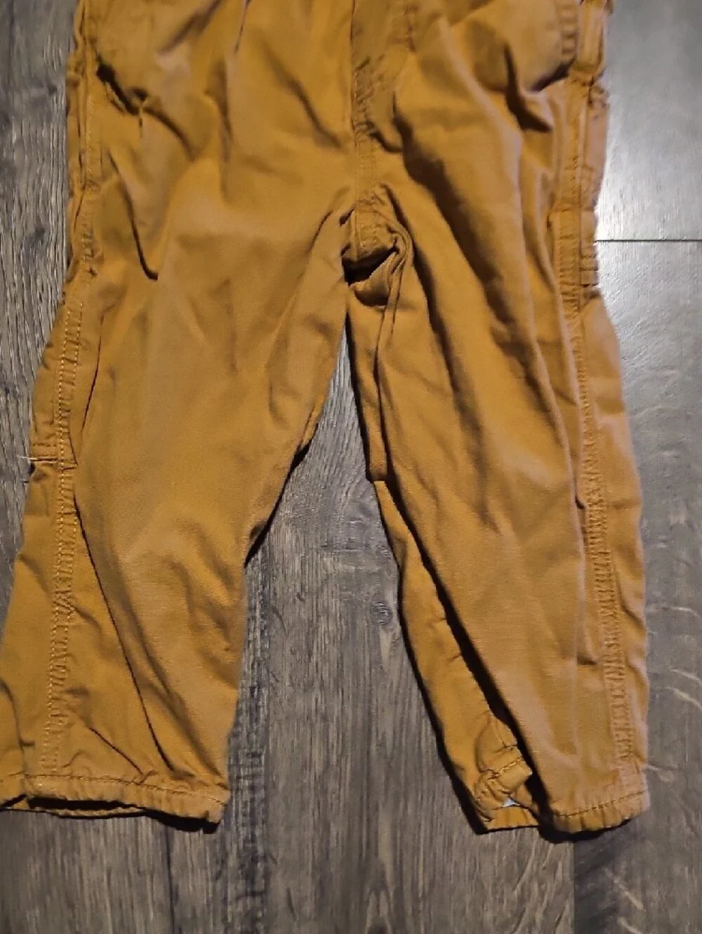 OshKosh B'gosh Kids' Mustard Brown Overalls Lined Size 3t Boy Girl